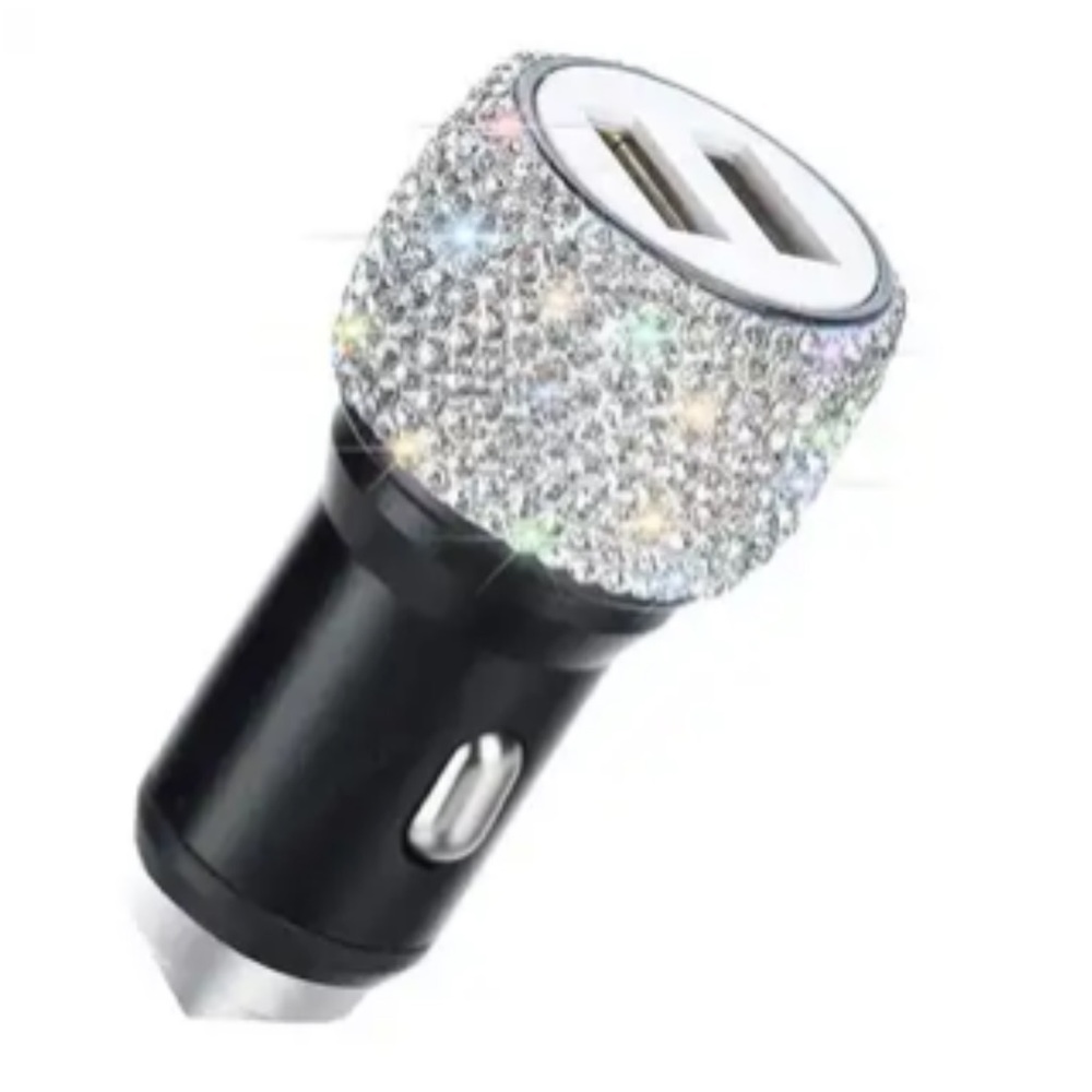 Car Charger, Bling, USB Fast Charging Phone Adapter, NEW